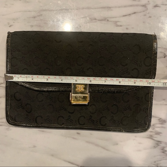 VINTAGE CELINE Black Clutch canvas leather - Picture 5 of 15